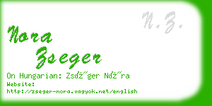 nora zseger business card